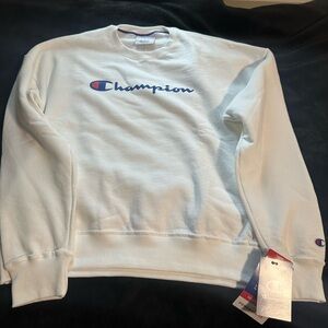 White Champion Crewneck